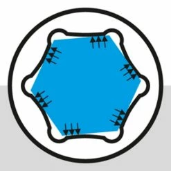 TRIUSO Steckschlüssel Einsatz 1/2", 6Kt Din 3124 -Bekleidung Verkaufsladen 10002432 V084